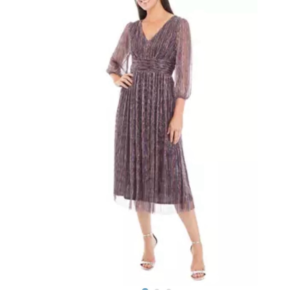 Elegant Purple Midi Dress